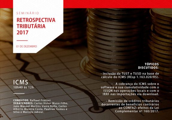 SCMD estará no Seminário Retrospectiva Tributária 2017