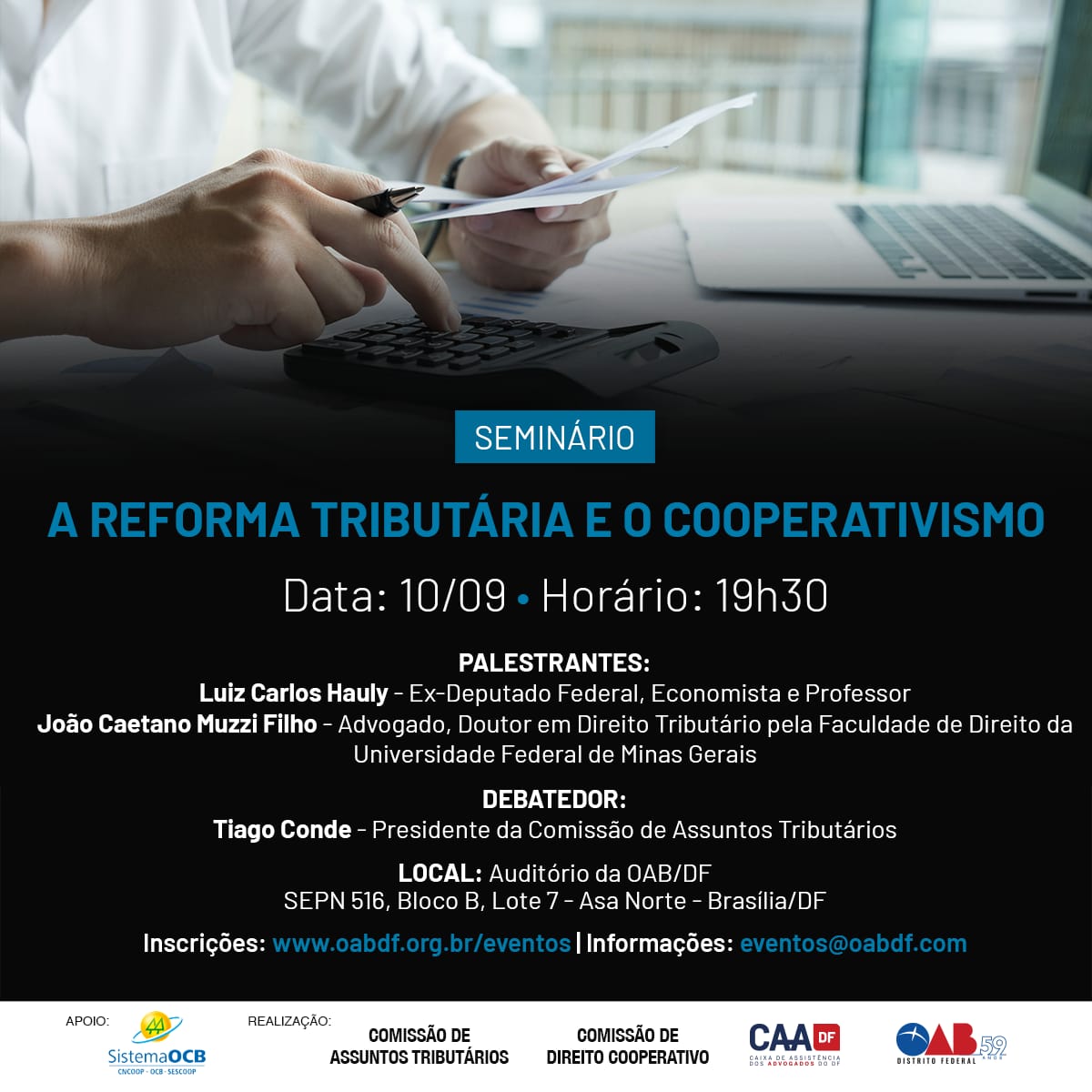 Tiago Conde participa de seminário na OAB-DF